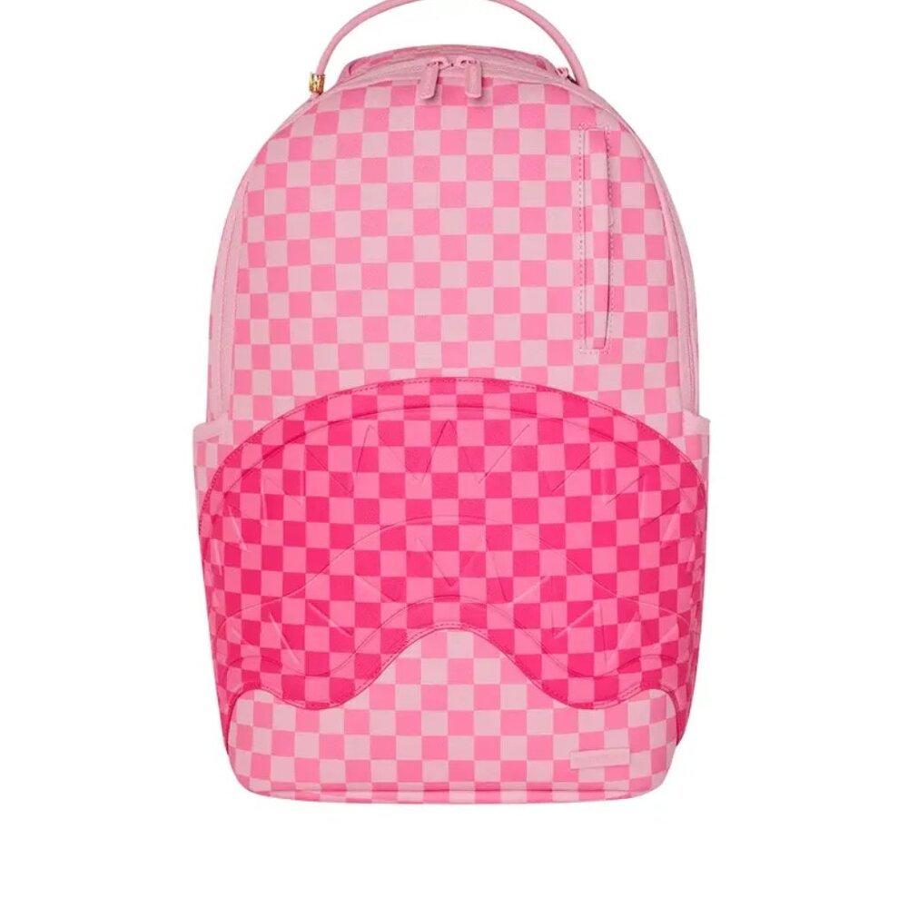 Pink Sharks In Paris Patch Backpack SPRAYGROUND